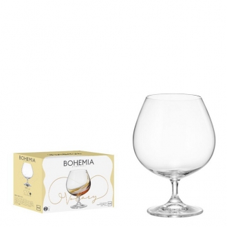 BICCHIERI VETRO ,CALICE BALLON COGNAC BOHEMIA VOLARY CL.69