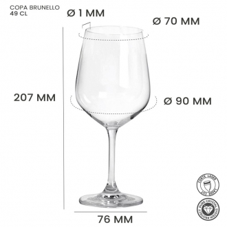 BICCHIERI VETRO ,CALICE BRUNELLO CL.49
