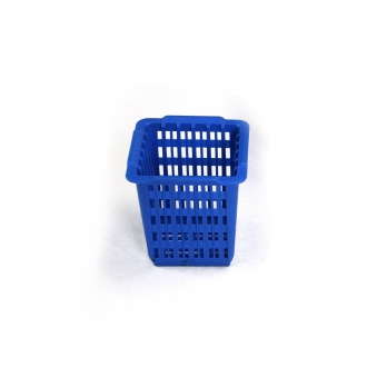 ACCESSORI CUCINA ,CESTELLO POSATE PLAST.BLU 105X105mm.