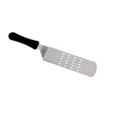 ACCESSORI CUCINA ,SPATOLA HAMBURGER FORATA CM.25 INOX