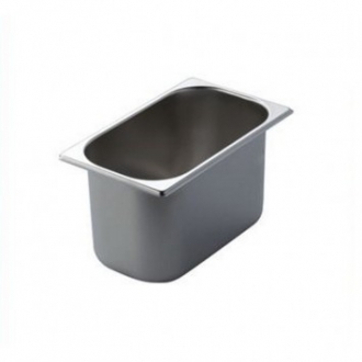 ACCESSORI GELATERIA ,VASCHETTA GELATO INOX MM.260X158 H.150