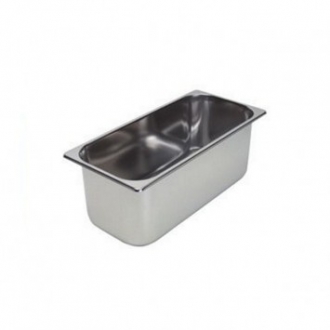 ACCESSORI GELATERIA ,VASCHETTA GELATO INOX MM.330X165 H.120