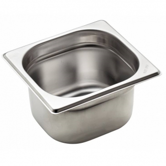 ACCESSORI CUCINA ,VASCHETTA INOX GN1.6 H10 CM.17,5X16,3