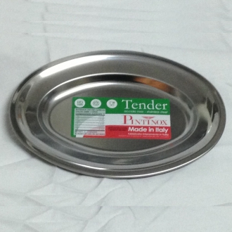 VASELLAME ,VASS.OVALE CM.26X19 C/B TENDER INOX