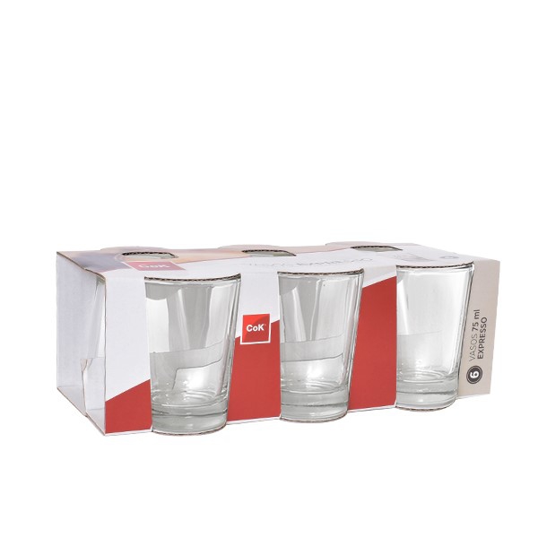 BICCHIERI VETRO, BICCHIERE CAFFEINO CL.7,5