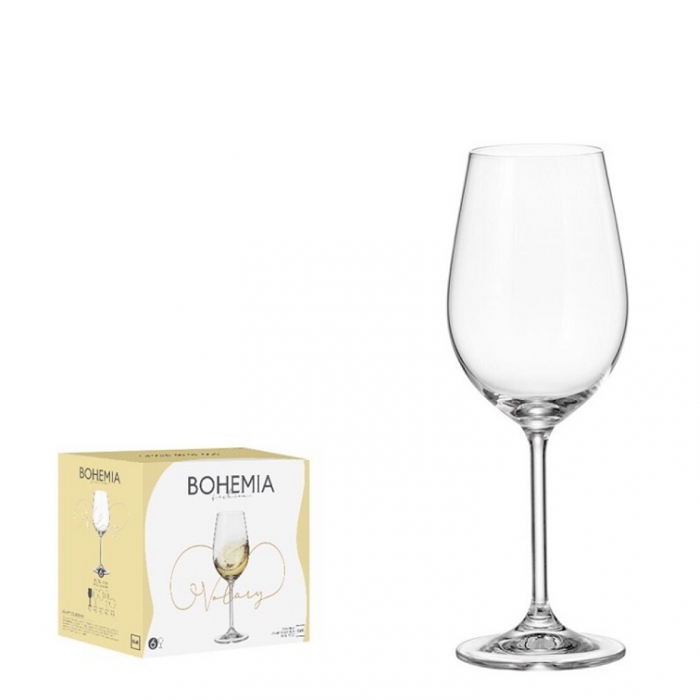 BICCHIERI VETRO CALICE BOHEMIA VOLARY CL.35