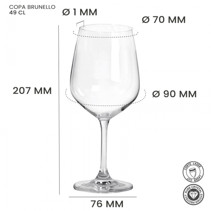 BICCHIERI VETRO CALICE BRUNELLO CL.49