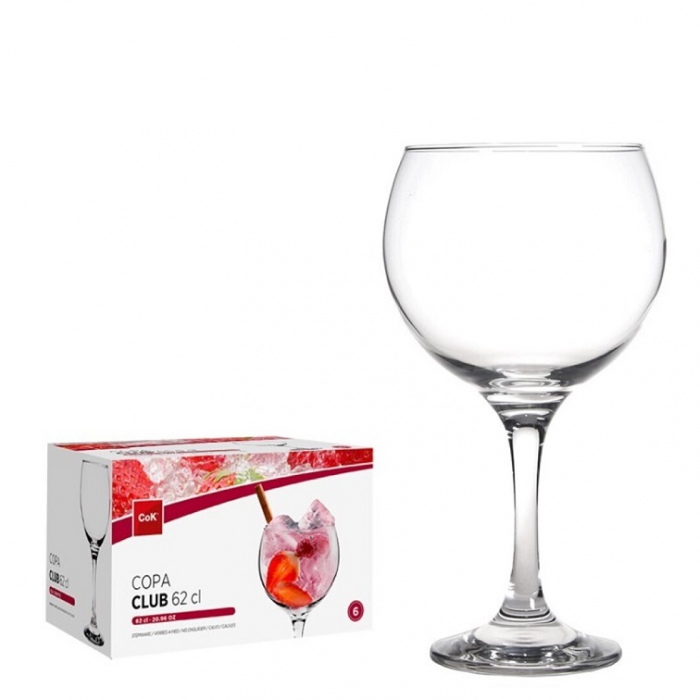 BICCHIERI VETRO CALICE CLUB CL.62