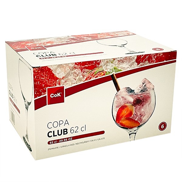 BICCHIERI VETRO, CALICE CLUB CL.62
