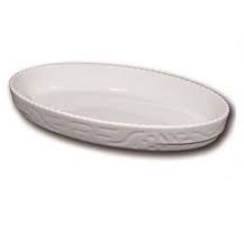 PORCELLANE DA FORNO PIROFILA OVALE CM.28 CARATT.BIANCA