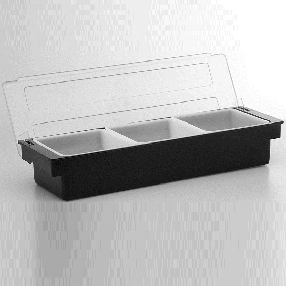 ACCESSORI DA BAR PORTACOND.3 VASCHE NERO 49X15X9 502000