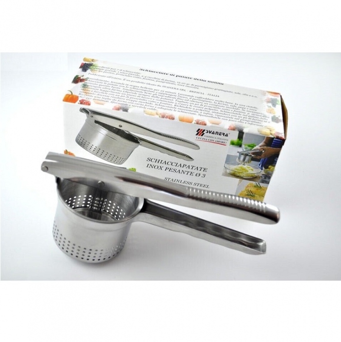 ACCESSORI CUCINA SCHIACCIAPATATE INOX Q3 PESANTE A.7034