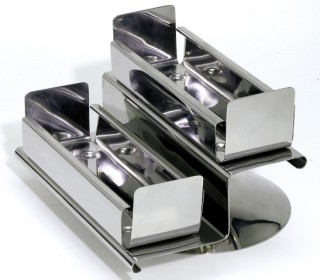 ACCESSORI DA BAR STAND 2 PIANI PORTABUST.INOX A.1135