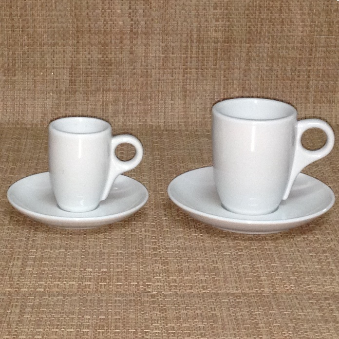 PORCELLANE TAZZA CAPP.HIGH BIANCO C/PIATTO