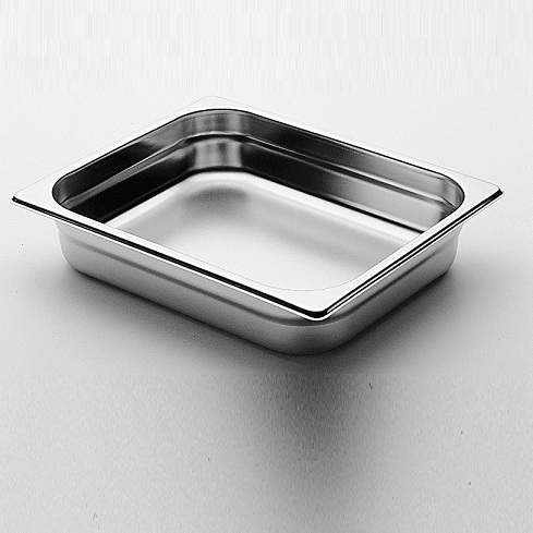 ACCESSORI CUCINA VASCH. INOX GN1.2 H2 CM.32,5X26